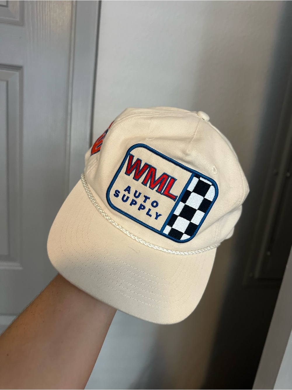 Wish Me Luck Baseball Cap in Cream